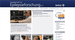 Desktop Screenshot of epilepsieforschung.de