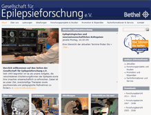 Tablet Screenshot of epilepsieforschung.de